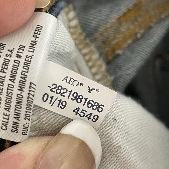 American Eagle SLIM Jeans Men’s Size 29x34 Blue Dark Wash Flex Stretch Denim - Picture 10 of 11